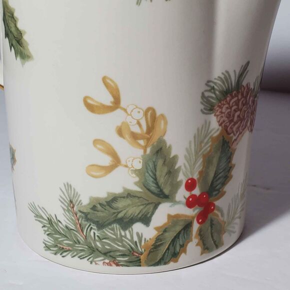 Mikasa Holiday Bloom Coffee Pot Poinsettia Christmas Winter - Picture 6 of 10